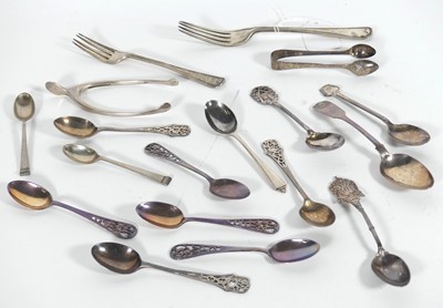 Lot 225 - A collection of silver flatware, 19th century...