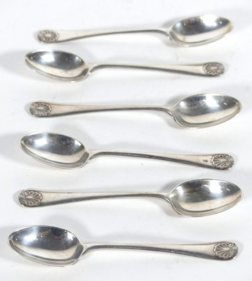 Lot 208 - A set of six Edwardian silver coffee spoons,...