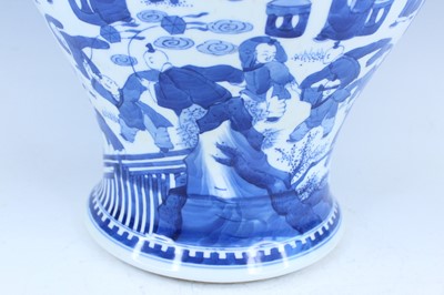 Lot 171 - A Chinese blue and white ‘hundred-boys’ jar,...