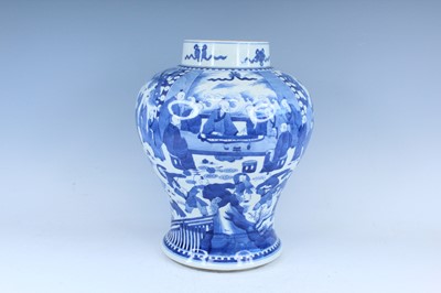 Lot 171 - A Chinese blue and white ‘hundred-boys’ jar,...