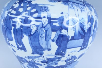 Lot 171 - A Chinese blue and white ‘hundred-boys’ jar,...