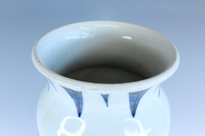 Lot 172 - A Chinese blue and white cylindrical vase, in...