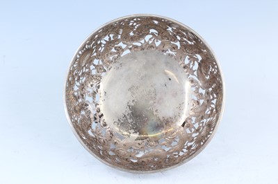 Lot 60 - A Chinese export silver tripod bowl with...