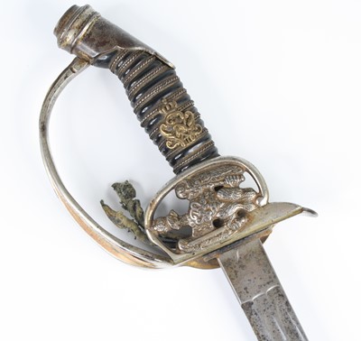 Lot 517 - An 1889 pattern Prussian Officers sword,...