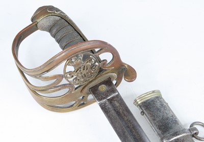 Lot 526 - A British 1845 pattern Infantry Officers sword,...