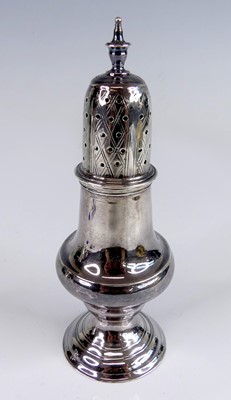 Lot 2152 - A George III silver pepperette, of baluster...