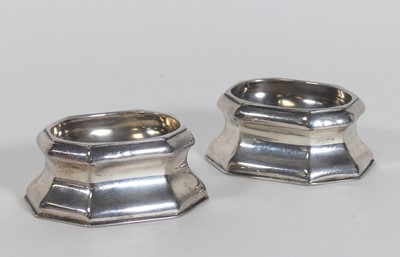 Lot 195 - A pair of 18th century silver open salts, of...