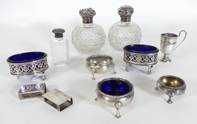 Lot 244 - A collection of silver, to include a matched...
