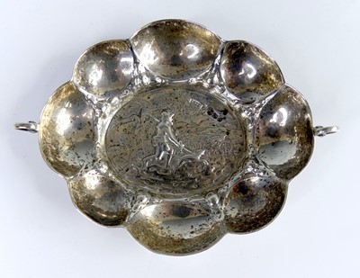 Lot 2184 - A 19th century continental silver twin handled...