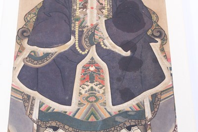 Lot 133 - A pair of Chinese ancestor portraits, circa...