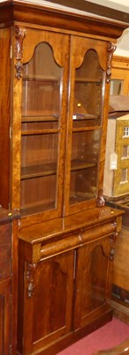Lot 1213 - A mid-Victorian mahogany narrow library...