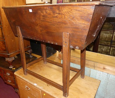 Lot 1420 - An 18th century elm hinge topped dough bin,...