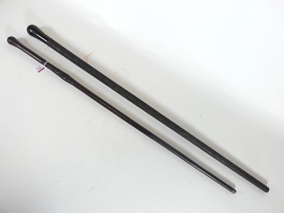 Lot 121 - An Anglo Indian hardwood walking stick,...