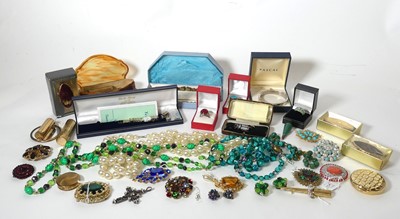 Lot 255 - A collection of costume jewellery, to include...