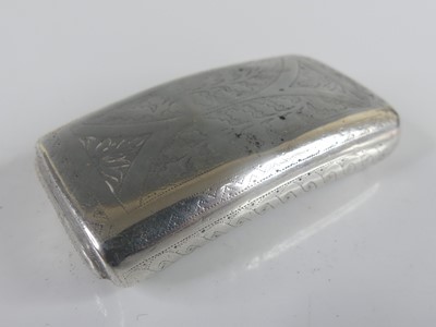 Lot 201 - A George IV silver pocket snuff box, having...