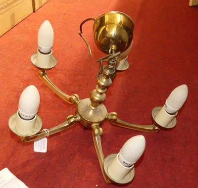 Lot 1092 - Four various chandeliers to include Dutch...