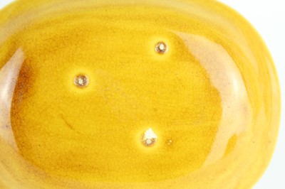 Lot 93 - Three Chinese yellow-glazed ‘dragon’ dishes,...