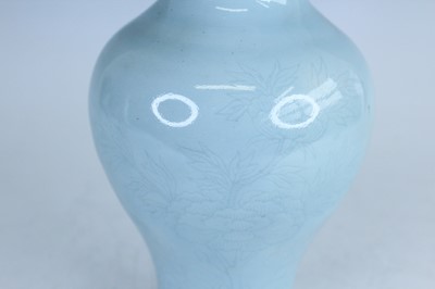 Lot 96 - A Chinese clair-de-lune baluster vase with...