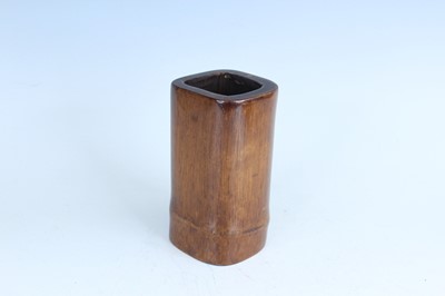 Lot 48 - A Chinese bamboo brush pot, Qing Dynasty Of...