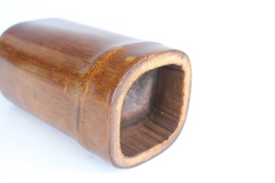 Lot 48 - A Chinese bamboo brush pot, Qing Dynasty Of...