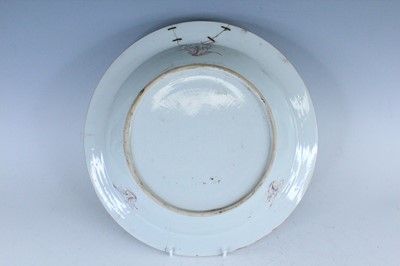 Lot 191 - Two large Chinese export porcelain dishes,...