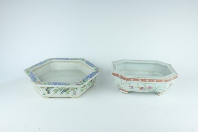 Lot 211 - Two Chinese famille rose planters, late Qing...