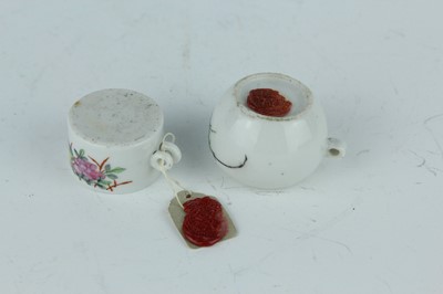 Lot 26 - A group of nine Chinese porcelain bird feeders,...