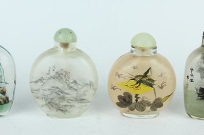 Lot 32 - A group of ten Chinese inside-painted glass...