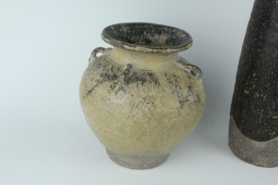Lot 118 - Five Chinese black-glazed stoneware vessels,...