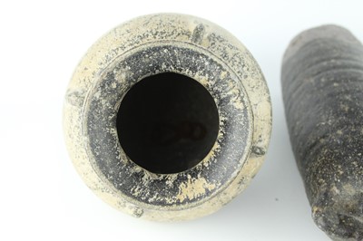 Lot 118 - Five Chinese black-glazed stoneware vessels,...