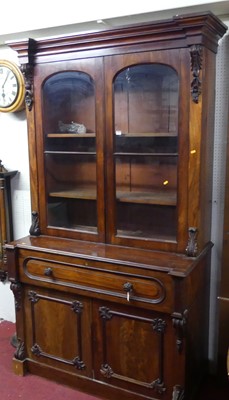Lot 1220 - A mid-Victorian mahogany and flame mahogany...