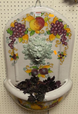 Lot 1153 - A decorative Italian style floral painted and...