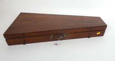 Lot 145 - A 19th century hardwood instrument case, of...