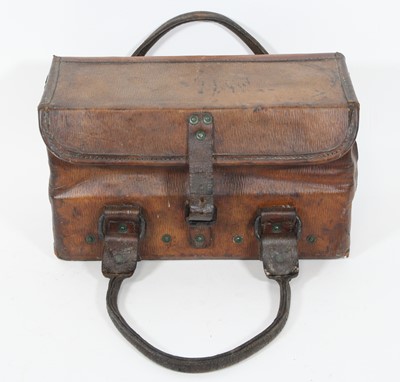 Lot 898 - An early 20th century brown leather clad...