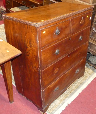 Lot 1201 - A 19th century provincial elm chest of drawers,...