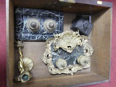 Lot 542 - An early 20th century French gilt brass and...