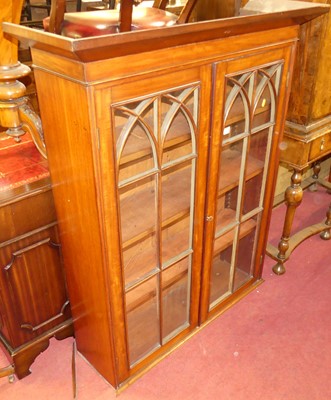 Lot 1312 - A mid-19th century mahogany double door glazed...