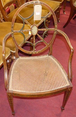 Lot 1452 - An Edwardian mahogany and floral polychrome...