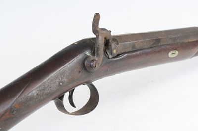 Lot 916 - A 19th century percussion sporting gun, having...