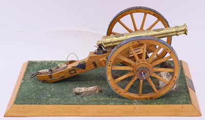 Lot 1655 - Wooden kit built model of a Napoleonic Field...