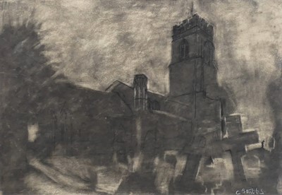 Lot 232 - Constance Stubbs (1927-2015) - Suffolk church,...