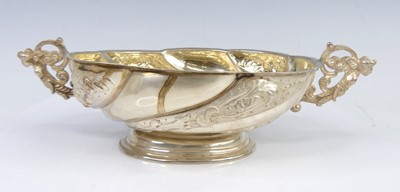 Lot 2233 - A late Victorian silver bonbon dish, of shaped...