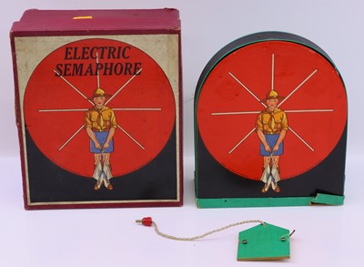 Lot 1791 - Chad Valley Scouts Electric Semaphore, housed...