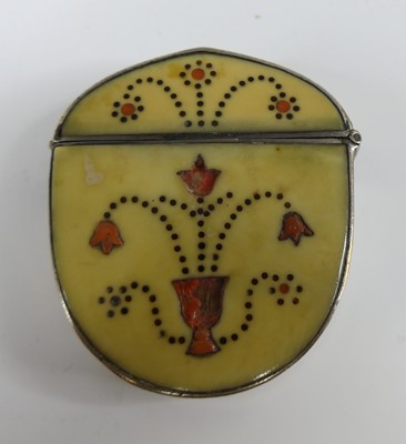 Lot 2323 - A George III white metal and pique worked...