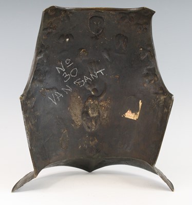 Lot 91 - A decorative cast brass breast plate, embossed...
