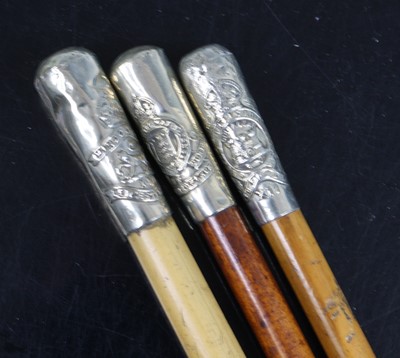 Lot 725 - A swagger stick, having a bamboo shaft and...