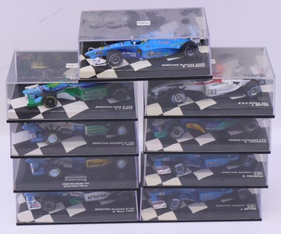 Lot 1949 - Minichamps 1:43 scale group of nine Formula...