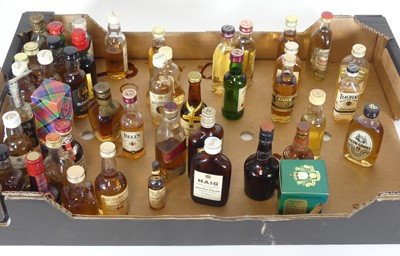 Lot 1485 - A collection of Whisky spirit miniatures to...