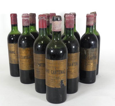 Lot 1088 - Chateau Brane-Cantenac 1962 Margaux, 12 bottles