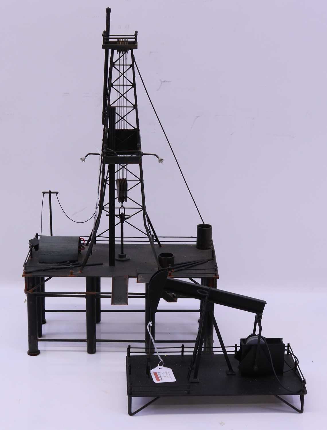 Lot 8 - A home made metal model of an Oil Rig,...